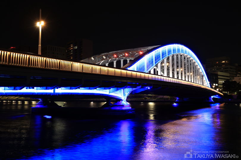 隅田川テラス　永代橋東側の夜景スポット写真（1）