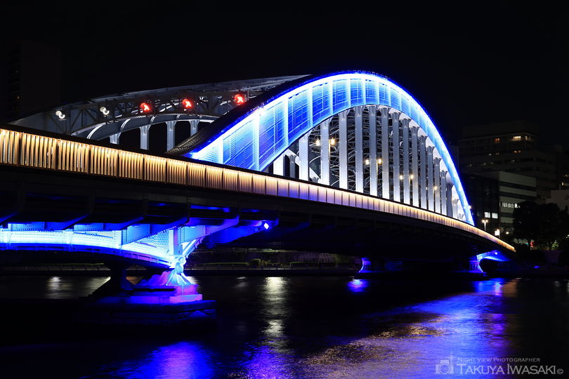 隅田川テラス　永代橋東側の夜景スポット写真（2）