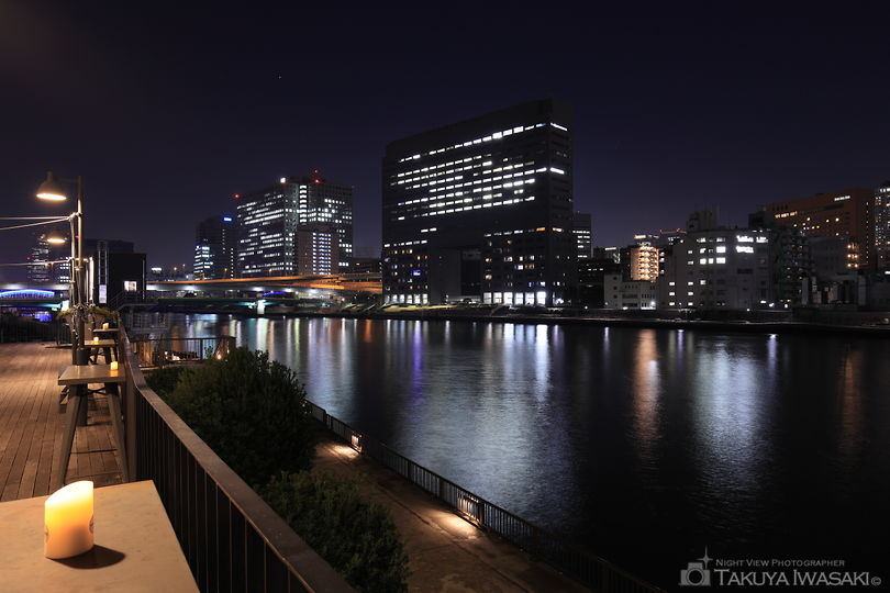 隅田川 かわてらすの夜景スポット写真（3）