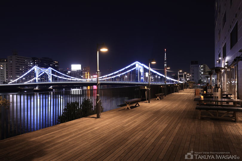 隅田川 かわてらすの夜景スポット写真（4）