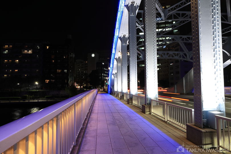 永代橋　南側歩道の夜景スポット写真（5）