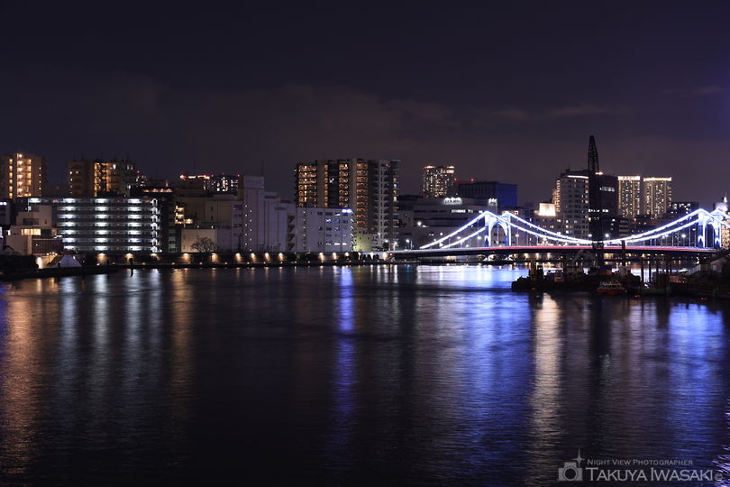 新大橋の夜景スポット写真（1）