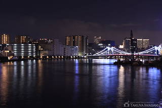 新大橋の夜景スポット写真（1）class=