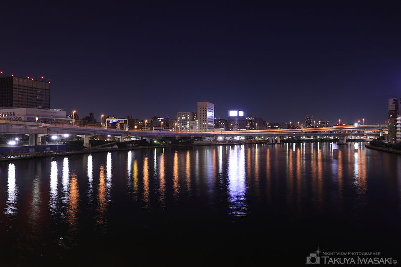 新大橋の夜景スポット写真（2）