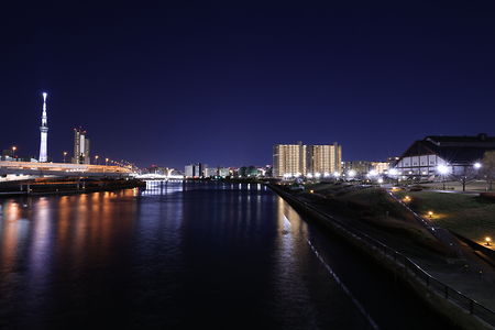 水神大橋の夜景スポット写真（1）class=