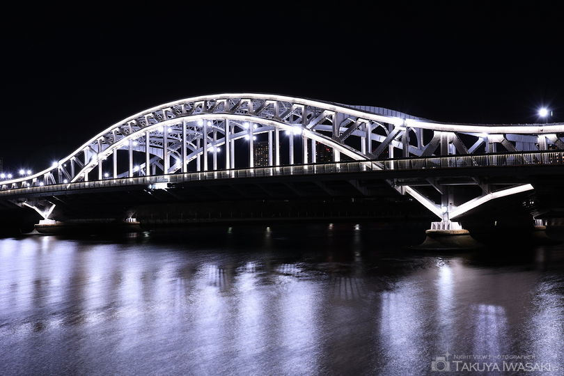 隅田川テラス　白鬚橋東側の夜景スポット写真（2）