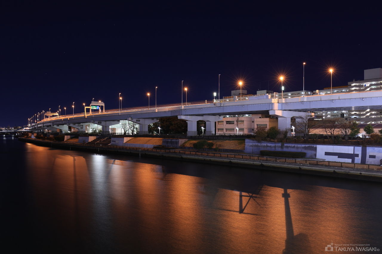 白鬚橋　北側歩道の夜景スポット写真（1）