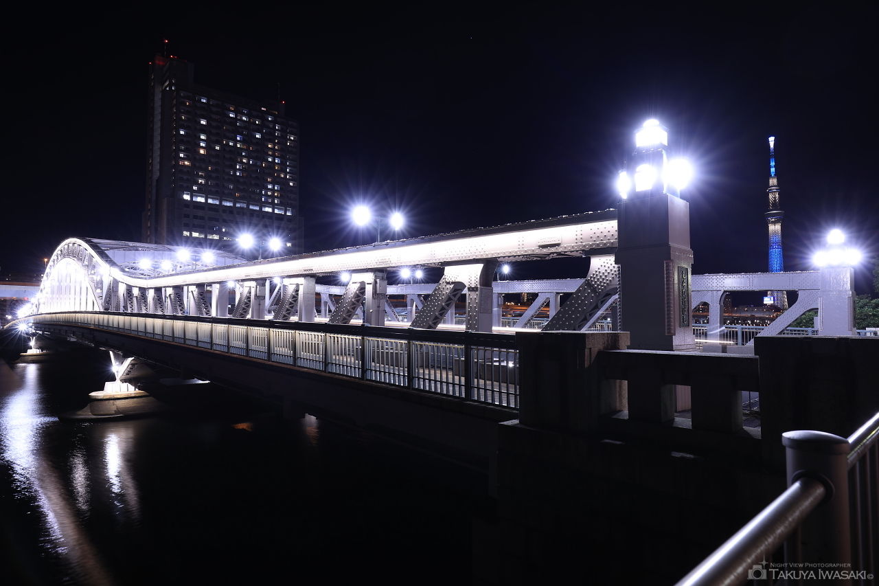 白鬚橋　北側歩道の夜景スポット写真（6）