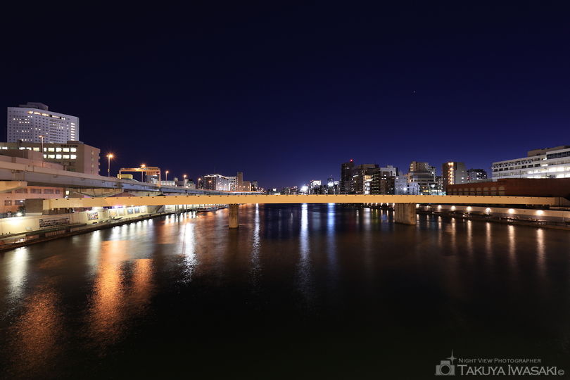 蔵前橋の夜景スポット写真（2）