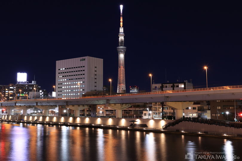 蔵前橋の夜景スポット写真（4）