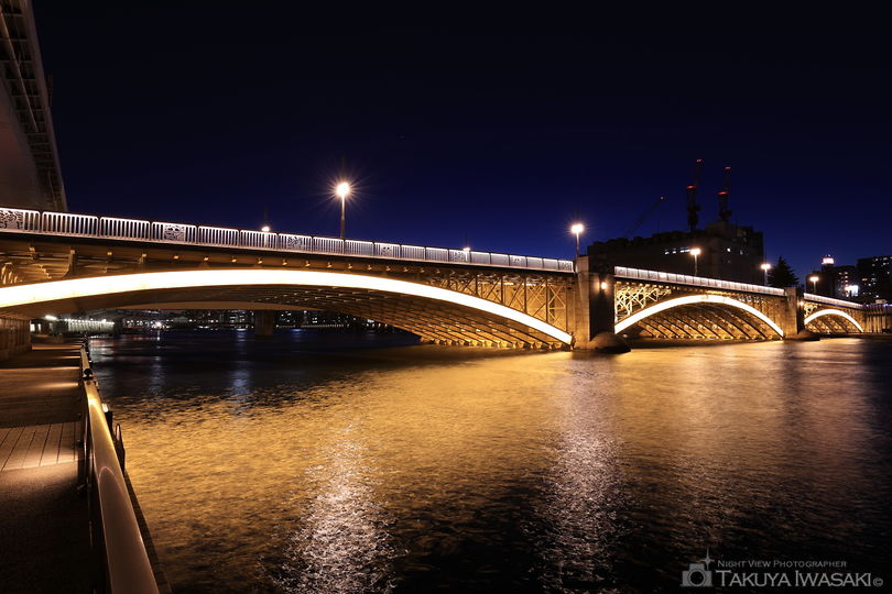 隅田川緑道公園　蔵前橋付近の夜景スポット写真（3）