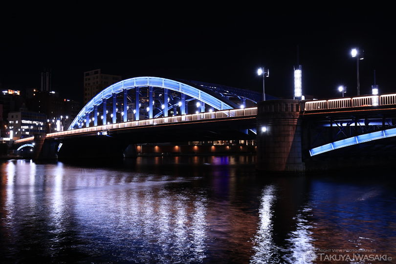 隅田川緑道公園　駒形橋付近の夜景スポット写真（1）
