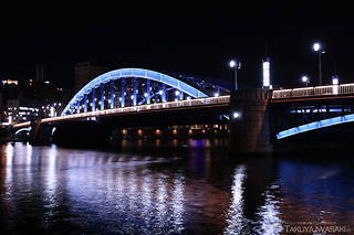 隅田川緑道公園　駒形橋付近の夜景スポット写真（1）class=