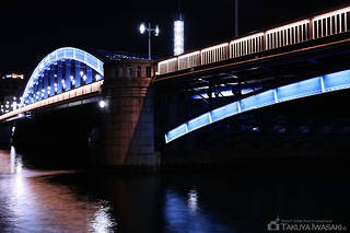 隅田川緑道公園　駒形橋付近の夜景スポット写真（2）class=