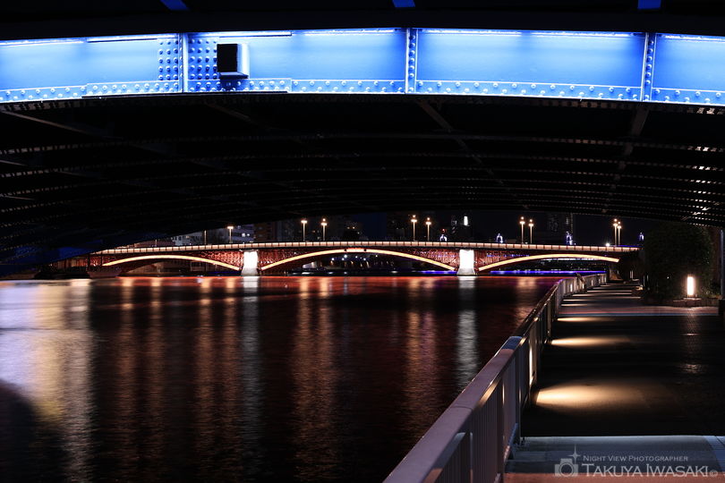 隅田川緑道公園　駒形橋付近の夜景スポット写真（3）