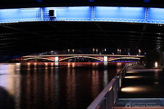 隅田川緑道公園　駒形橋付近の夜景スポット写真（3）class=