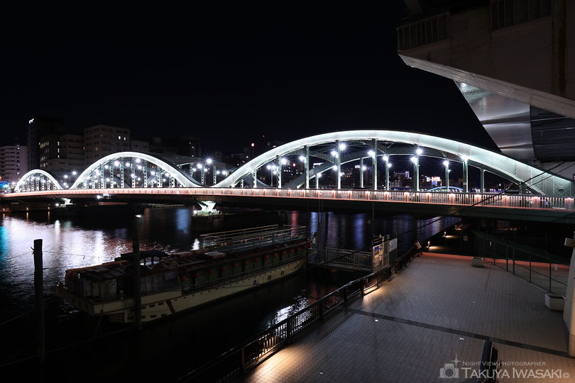 隅田川緑道公園　厩橋付近の夜景スポット写真（2）