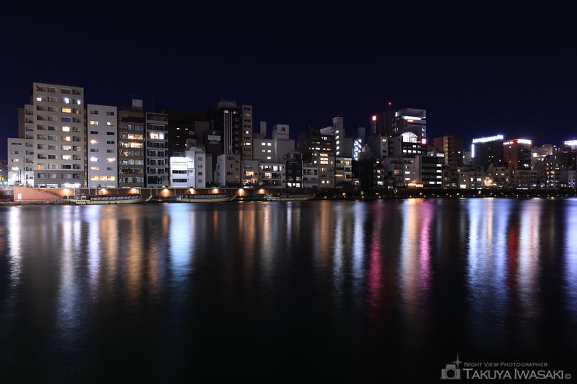 隅田川緑道公園　厩橋付近の夜景スポット写真（3）
