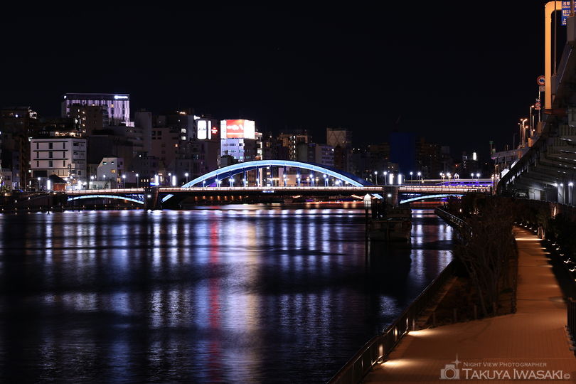 隅田川緑道公園　厩橋付近の夜景スポット写真（4）
