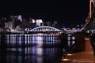 隅田川緑道公園　厩橋付近の夜景スポット写真（4）class=