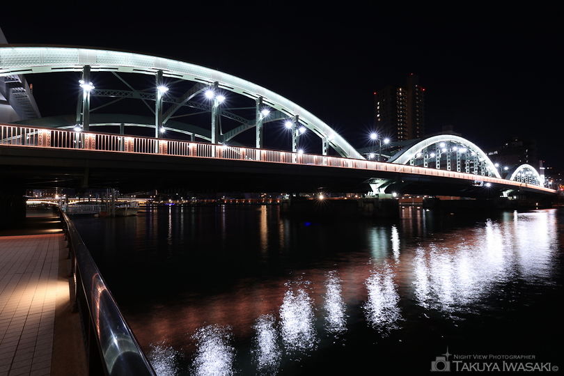 隅田川緑道公園　厩橋付近の夜景スポット写真（5）