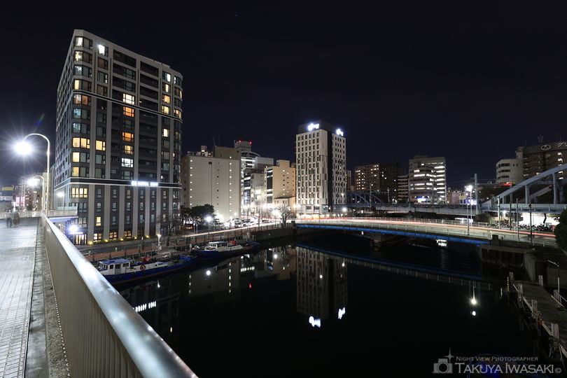 桜木町歩道橋の夜景スポット写真（1）