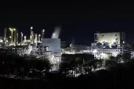 宮島（ポリプラスティック前）の夜景