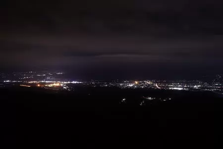 魚沼スカイライン　六日町展望台の夜景