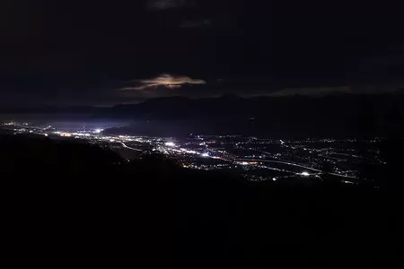 魚沼スカイライン　魚沼展望台の夜景