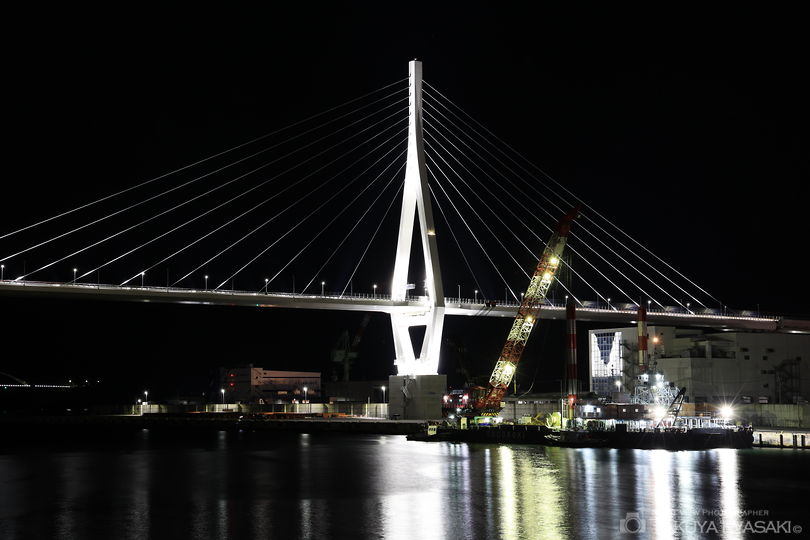 気仙沼湾横断橋展望スポットの夜景スポット写真（2）