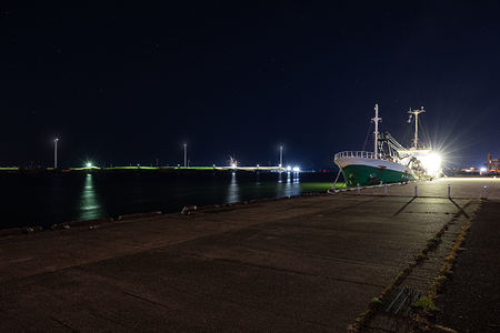 道の駅 あきた港の夜景スポット写真（5）class=