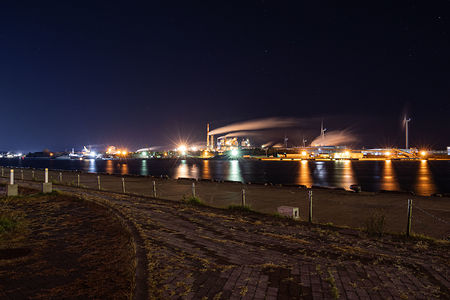 道の駅 あきた港の夜景スポット写真（6）class=