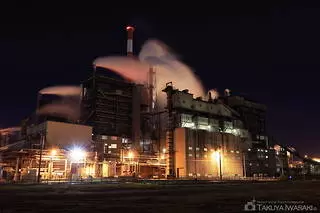 日本製紙石巻工場の夜景