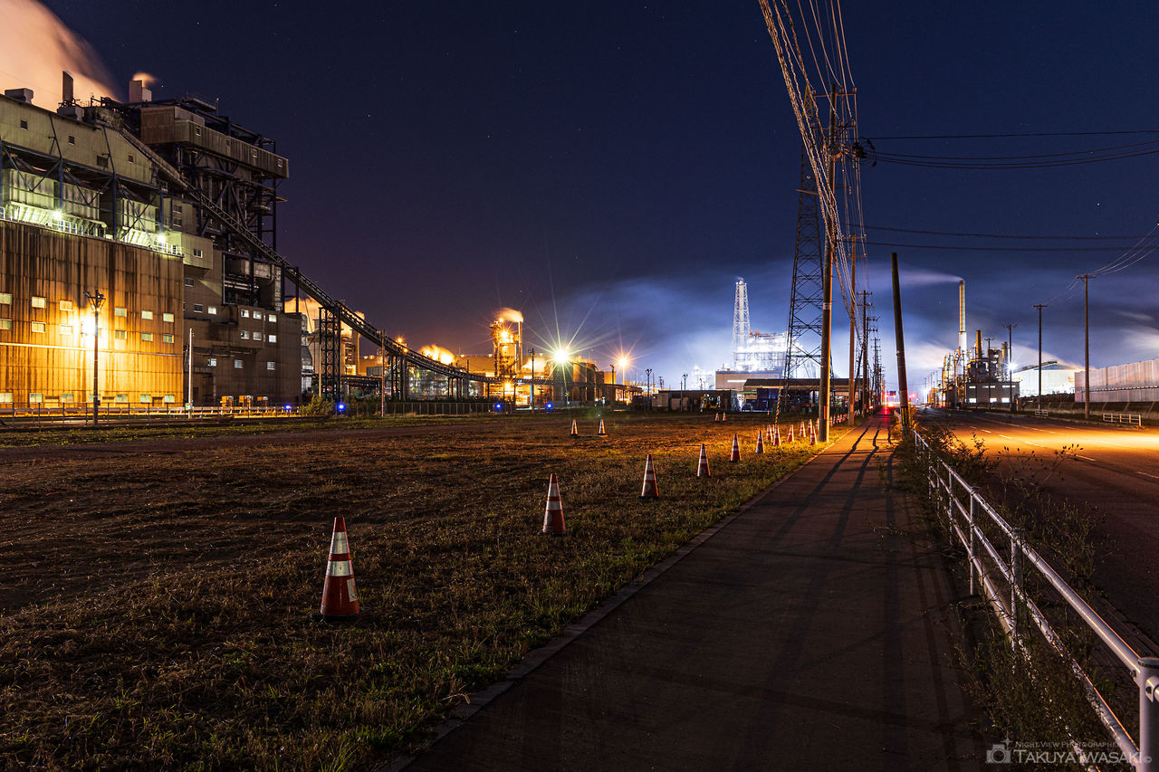 日本製紙石巻工場の夜景スポット写真（6）