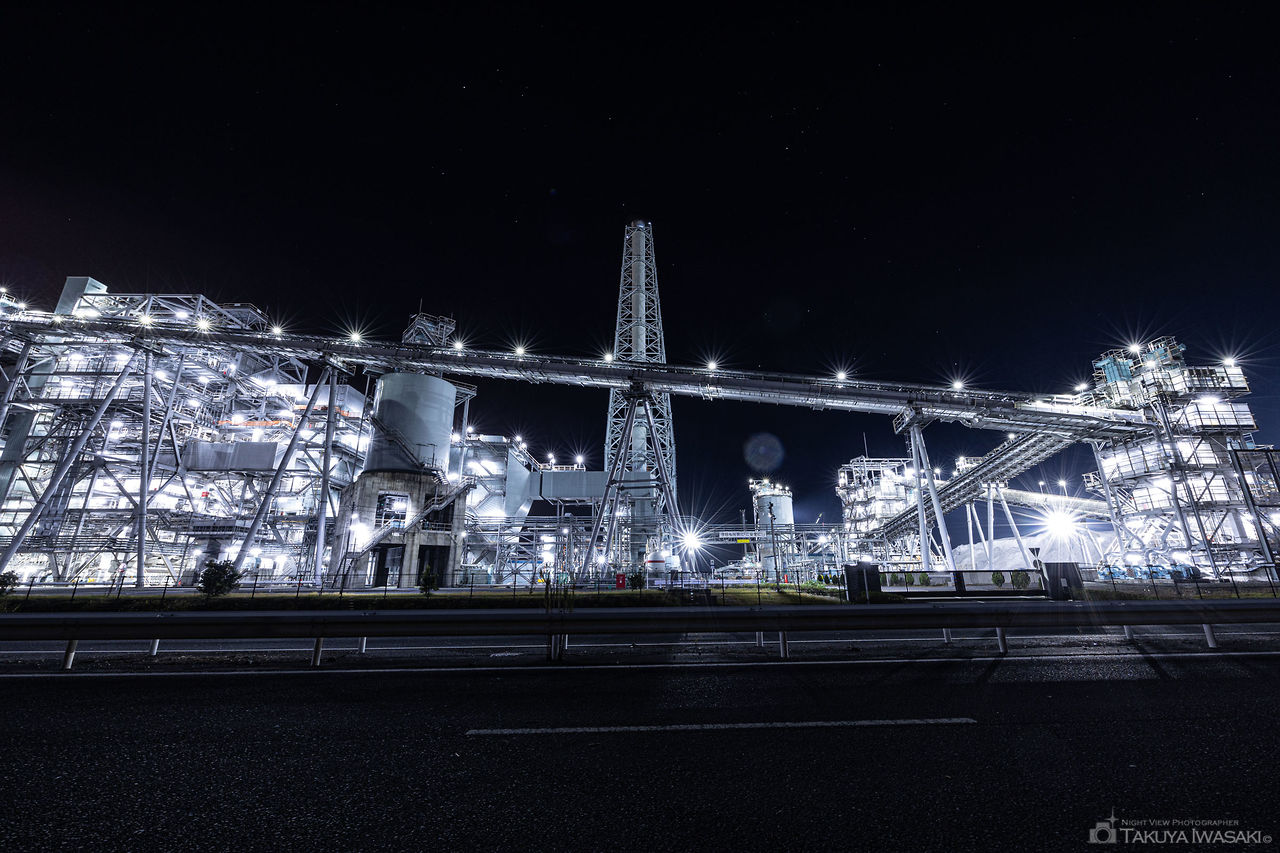 日本製紙　雲雀野発電所の夜景スポット写真（1）