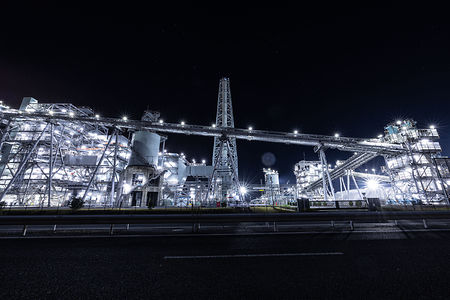 日本製紙　雲雀野発電所の夜景スポット写真（1）class=