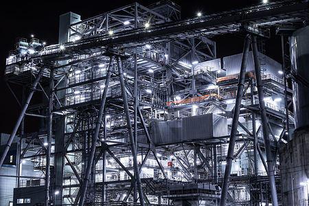 日本製紙　雲雀野発電所の夜景スポット写真（5）class=