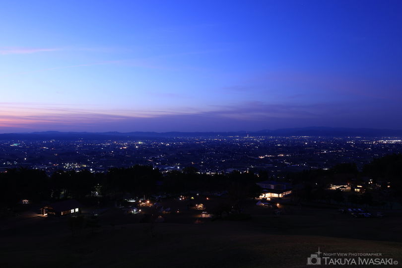 閑乗寺公園　散居村展望広場の夜景スポット写真（1）