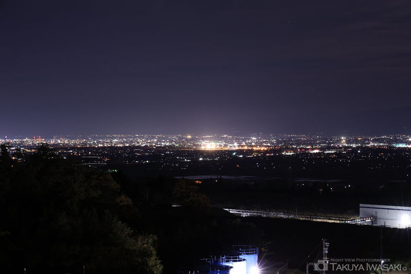 富山八尾中核工業団地　展望台の夜景スポット写真（3）