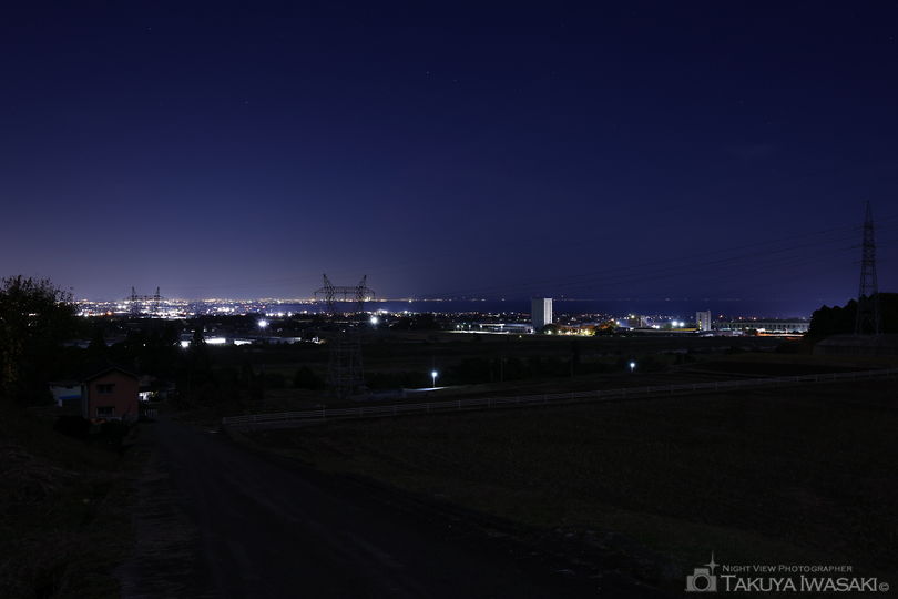 升方城跡付近の夜景スポット写真（1）