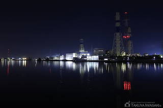 北陸電力 富山新港火力発電所方面の夜景