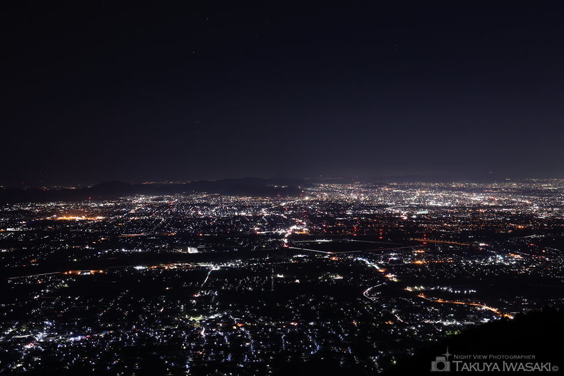 池田山フライトエリア 第2テイクオフの夜景スポット写真（2）