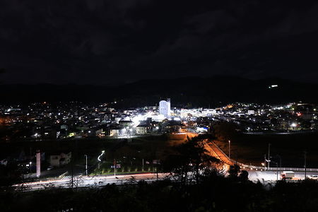 越生駅方面の夜景