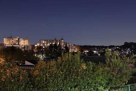 百合ヶ丘の団地を中心とした夜景