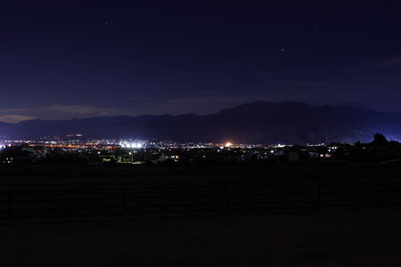 南アルプス市の夜景