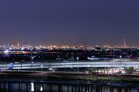 多摩川スカイブリッジの夜景スポット写真（3）class=