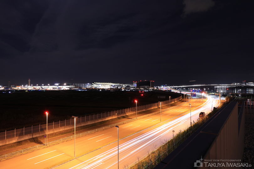 羽田イノベーションシティ 足湯スカイデッキの夜景スポット写真（2）