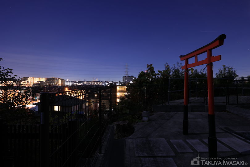 日吉本町5丁目　鳥居の夜景スポット写真（3）