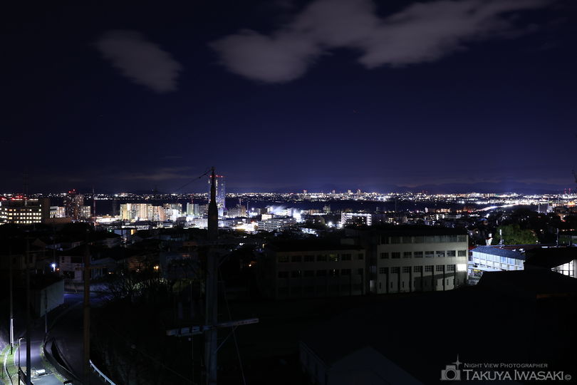 鶴の里歩道橋の夜景スポット写真（1）