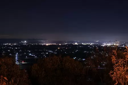 夢の森公園 金鑵城遺跡広場の夜景